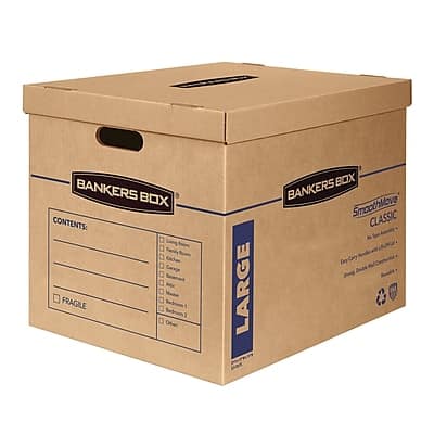 Bankers Box - SmoothMove 22.25" x 17.38" x 17.63" Moving Box, 5/Carton - Kraft Bankers Box - SmoothMove 22.25" x 17.38" x 17.63" Moving Box, 5/Carton - Kraft