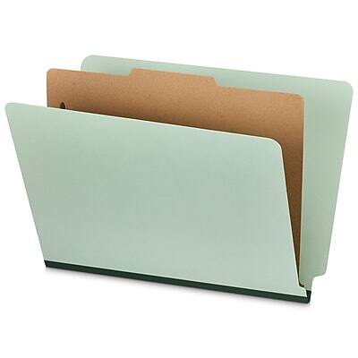 Staples - 60% Recycled Heavy Duty Classification Folder, 1-Dividers, 2" Expansion, Letter Size, 10/Box - Gray/Green Staples - 60% Recycled Heavy Duty Classification Folder, 1-Dividers, 2" Expansion, Letter Size, 10/Box - Gray/Green