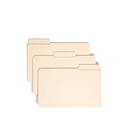Smead - SuperTab Reinforced File Folder, 3 Tab, Legal Size, 100/Box - Manila Smead - SuperTab Reinforced File Folder, 3 Tab, Legal Size, 100/Box - Manila