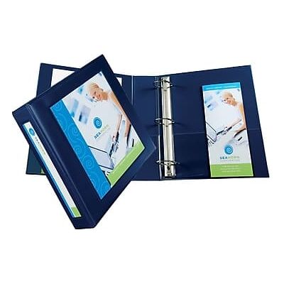 Avery - Heavy Duty 2" 3-Ring Framed View Binders, One Touch EZD Ring - Navy Blue Avery - Heavy Duty 2" 3-Ring Framed View Binders, One Touch EZD Ring - Navy Blue