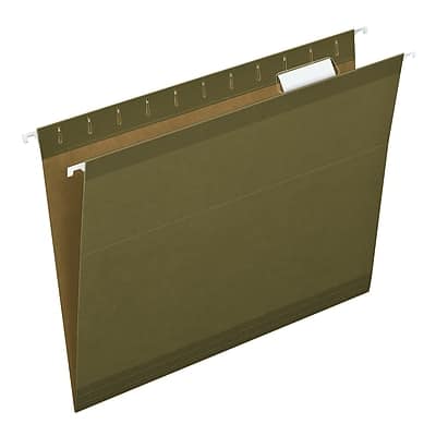 Pendaflex - Reinforced Hanging File Folders, 1/5-Cut Tab, Letter Size, 25/Box - Standard Green Pendaflex - Reinforced Hanging File Folders, 1/5-Cut Tab, Letter Size, 25/Box - Standard Green