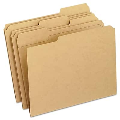 Pendaflex - File Folder, 1/3-Cut Tab, Letter Size, 100/Box - Brown Pendaflex - File Folder, 1/3-Cut Tab, Letter Size, 100/Box - Brown