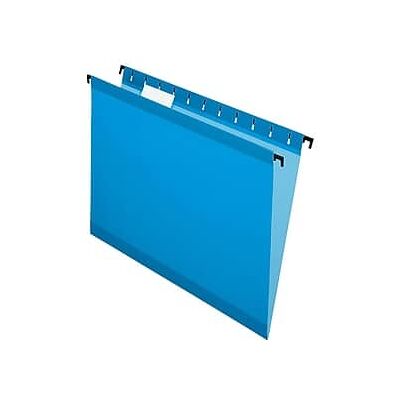 Pendaflex - SureHook Reinforced Hanging File Folders, 5-Tab, Letter Size, 20/Box - Blue Pendaflex - SureHook Reinforced Hanging File Folders, 5-Tab, Letter Size, 20/Box - Blue