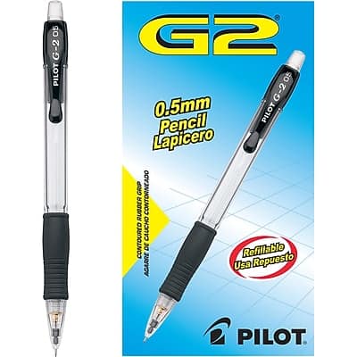 Pilot - G2 Mechanical Pencil, 0.5mm, #2 Medium Lead, Dozen - Black Pilot - G2 Mechanical Pencil, 0.5mm, #2 Medium Lead, Dozen - Black