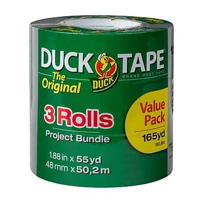 Duck - Tape The Original Duct Tape, 1.88" x 55 yds., 3/Pack - Silver Duck - Tape The Original Duct Tape, 1.88" x 55 yds., 3/Pack - Silver