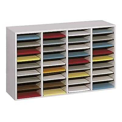 Safco - 36-Compartment Literature Organizers, 39.25" x 24" - Gray Safco - 36-Compartment Literature Organizers, 39.25" x 24" - Gray