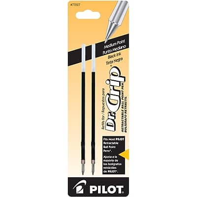 Pilot - Dr. Grip Ballpoint Pens Refill, Medium Point, 2/Pack - Black Ink Pilot - Dr. Grip Ballpoint Pens Refill, Medium Point, 2/Pack - Black Ink