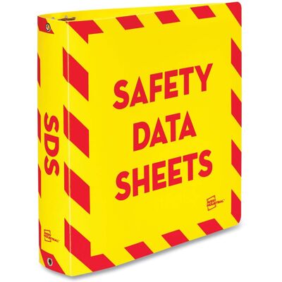 Avery - UltraDuty Safety Data Sheet Binders with Chain 3 Rings 2" Capacity 11 x 8.5 Yellow/Red Avery - UltraDuty Safety Data Sheet Binders with Chain 3 Rings 2" Capacity 11 x 8.5 Yellow/Red