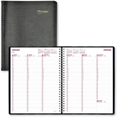 Brownline - Essential Collection Weekly Appointment Book in Columnar Format 11 x 8.5 Black Cover 12 Month Jan to Dec 2026 Brownline - Essential Collection Weekly Appointment Book in Columnar Format 11 x 8.5 Black Cover 12 Month Jan to Dec 2026