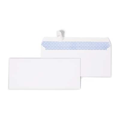 Staples - Tear-Resistant EasyClose Security Tinted #10 Business Envelopes, 4 1/8" x 9 1/2", 100/Box - White Staples - Tear-Resistant EasyClose Security Tinted #10 Business Envelopes, 4 1/8" x 9 1/2", 100/Box - White