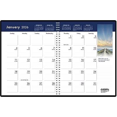House of Doolittle - 2026 Earthscapes 8.5" x 11" Calendar Year Monthly Planner, Faux Leather Cover - Black House of Doolittle - 2026 Earthscapes 8.5" x 11" Calendar Year Monthly Planner, Faux Leather Cover - Black
