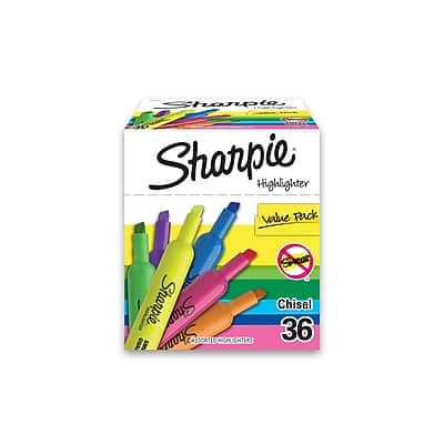 Sharpie - Tank Highlighter, Chisel Tip, 36/Pack - Assorted Sharpie - Tank Highlighter, Chisel Tip, 36/Pack - Assorted