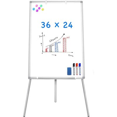 maxtek - Bulletin Boards Dry Erase 36 x 24 inches Tripod Height Adjustable Flipchart Stand Whiteboards & Presentation Supplies - White maxtek - Bulletin Boards Dry Erase 36 x 24 inches Tripod Height Adjustable Flipchart Stand Whiteboards & Presentation Supplies - White