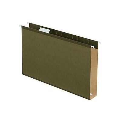 Pendaflex - Reinforced Hanging File Folders, Extra Capacity, 5-Tab, Legal Size, 2" Expansion, Standard 25/Box - Green Pendaflex - Reinforced Hanging File Folders, Extra Capacity, 5-Tab, Legal Size, 2" Expansion, Standard 25/Box - Green