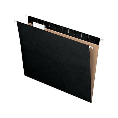 Pendaflex - Hanging File Folder, 1/5-Cut Tab, Letter Size, 25/Box - Black Pendaflex - Hanging File Folder, 1/5-Cut Tab, Letter Size, 25/Box - Black