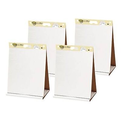 Post-it - Super Sticky Tabletop Easel Pad, 20" x 23", 20 Sheets/Pad, 4 Pads/Pack - White Post-it - Super Sticky Tabletop Easel Pad, 20" x 23", 20 Sheets/Pad, 4 Pads/Pack - White