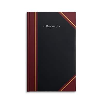 Staples - Record Book, 7.25" x 11.75" - Black/Burgundy Staples - Record Book, 7.25" x 11.75" - Black/Burgundy