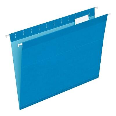 Pendaflex - Reinforced Hanging File Folders, 1/5 Tab, Letter Size, 25/Box - Blue Pendaflex - Reinforced Hanging File Folders, 1/5 Tab, Letter Size, 25/Box - Blue