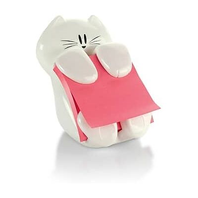 Post-it - Cat Pop-Up Dispenser for 3" x 3" Notes - White Post-it - Cat Pop-Up Dispenser for 3" x 3" Notes - White