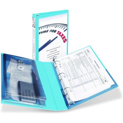 Avery - Mini Size Protect And Store View Binder With Round Rings 3 Rings 1" Capacity 8.5 X 5.5 Blue Avery - Mini Size Protect And Store View Binder With Round Rings 3 Rings 1" Capacity 8.5 X 5.5 Blue