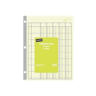 Staples - Columnar Books, 100 Pages, 5 Columns, 2/Pack - Green Staples - Columnar Books, 100 Pages, 5 Columns, 2/Pack - Green