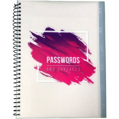 Creative Labs RE-FOCUS THE CREATIVE OFFICE - Large Password Keeper Book, Pink, 7.5 in x 10 in, 96 Pages Creative Labs RE-FOCUS THE CREATIVE OFFICE - Large Password Keeper Book, Pink, 7.5 in x 10 in, 96 Pages