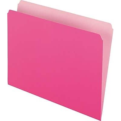 Pendaflex - Two-Tone Recycled File Folder, Straight Cut, Letter Size, 100/Box - Pink Pendaflex - Two-Tone Recycled File Folder, Straight Cut, Letter Size, 100/Box - Pink