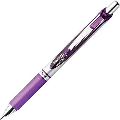 Pentel - EnerGel Retractable Gel Pen, Medium Point - Purple Ink Pentel - EnerGel Retractable Gel Pen, Medium Point - Purple Ink