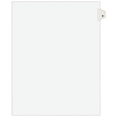 Avery - Legal Pre-Printed Paper Divider, Side Tab B, Style, Letter Size, 25/Pack - White Avery - Legal Pre-Printed Paper Divider, Side Tab B, Style, Letter Size, 25/Pack - White