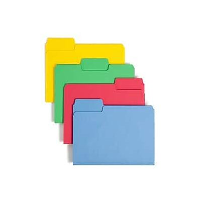 Smead - SuperTab File Folder, Oversized 1/3-Cut Tab, Letter Size, 24 per Pack - Assorted Colors Smead - SuperTab File Folder, Oversized 1/3-Cut Tab, Letter Size, 24 per Pack - Assorted Colors