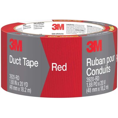 3M - Scotch 1.88 in. W X 20 yd L Red Solid Duct Tape 3M - Scotch 1.88 in. W X 20 yd L Red Solid Duct Tape