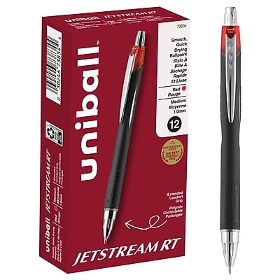 uni-ball - Jetstream RT Retractable Ballpoint Pen, Medium Point, 1.0mm, Dozen - Red Ink uni-ball - Jetstream RT Retractable Ballpoint Pen, Medium Point, 1.0mm, Dozen - Red Ink