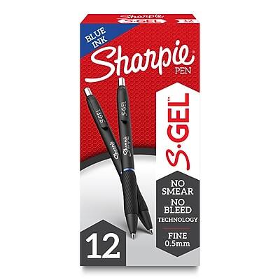 Sharpie - S-Gel Retractable Gel Pens, 0.5 mm, Fine Point, Dozen - Blue Ink Sharpie - S-Gel Retractable Gel Pens, 0.5 mm, Fine Point, Dozen - Blue Ink