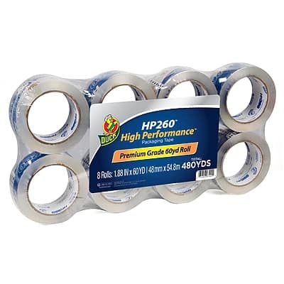 Duck - HP260 Heavy Duty Packing Tape, 1.88" x 60 yds., 8/Pack - Clear Duck - HP260 Heavy Duty Packing Tape, 1.88" x 60 yds., 8/Pack - Clear