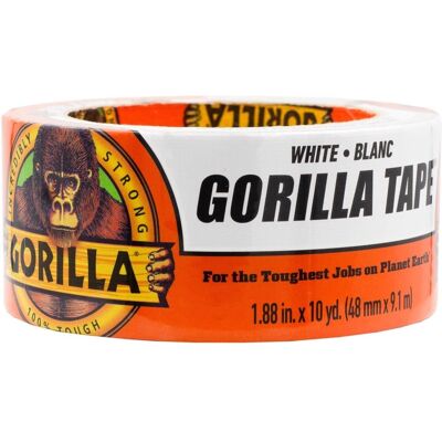 Gorilla - 1.88 in. W X 10 yd L White Duct Tape Gorilla - 1.88 in. W X 10 yd L White Duct Tape