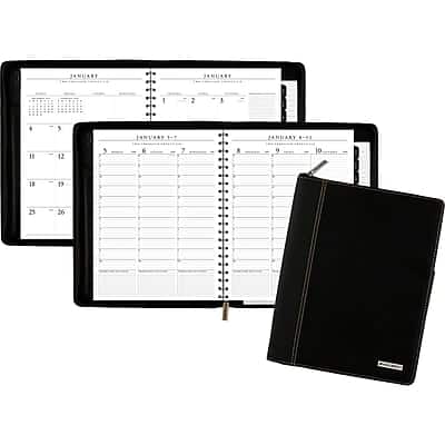 AT-A-GLANCE - 2026 Executive 8.25" x 11" Weekly & Monthly Appointment Book, Faux Leather Cover - Black AT-A-GLANCE - 2026 Executive 8.25" x 11" Weekly & Monthly Appointment Book, Faux Leather Cover - Black