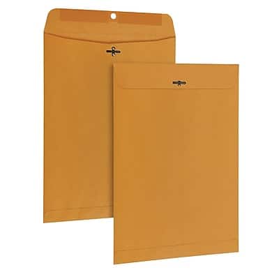 Quality Park - Clasp & Moistenable Glue Catalog Envelopes, 9" x 12", 100/Box - Kraft Quality Park - Clasp & Moistenable Glue Catalog Envelopes, 9" x 12", 100/Box - Kraft