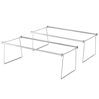 Staples - Adjustable Hanging File Frame, Letter Size, 2/Pack - Gray Staples - Adjustable Hanging File Frame, Letter Size, 2/Pack - Gray