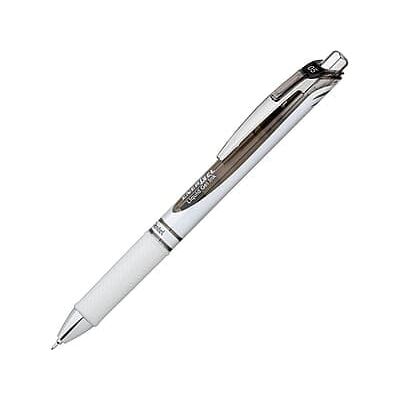 Pentel - EnerGel Pearl Deluxe RTX Retractable Gel Pens, Medium Point, Black Ink, Dozen - White Pentel - EnerGel Pearl Deluxe RTX Retractable Gel Pens, Medium Point, Black Ink, Dozen - White