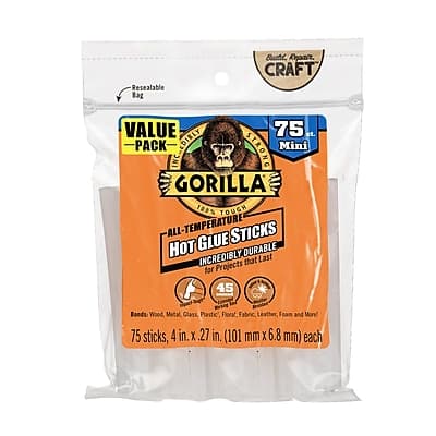 Gorilla - Glue Sticks, 75/Pack - Clear/Opaque Gorilla - Glue Sticks, 75/Pack - Clear/Opaque