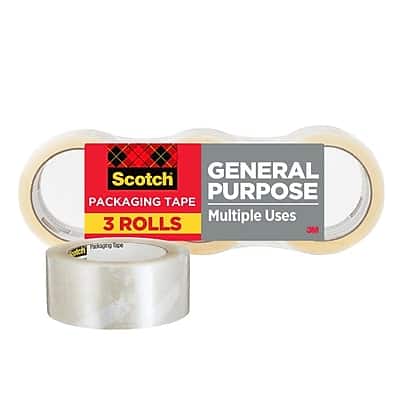 Scotch - Heavy Duty Packing Tape, 1.88" x 54.6 yds., 3/Pack - Clear Scotch - Heavy Duty Packing Tape, 1.88" x 54.6 yds., 3/Pack - Clear