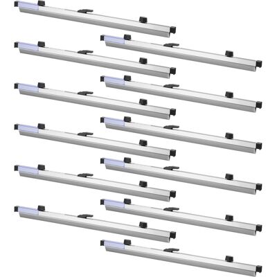 VEVOR - Blueprint Clamps, 24 Inches, Blueprint Hanging Clips Binding Strips, Aluminum Construction, Document Storage - Silver VEVOR - Blueprint Clamps, 24 Inches, Blueprint Hanging Clips Binding Strips, Aluminum Construction, Document Storage - Silver