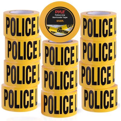 Pyle - Caution Tape "Police Line Do Not Cross” 200 Meter Roll of Non-Adhesive Safety Barricade Warning Tape - Yellow Pyle - Caution Tape "Police Line Do Not Cross” 200 Meter Roll of Non-Adhesive Safety Barricade Warning Tape - Yellow