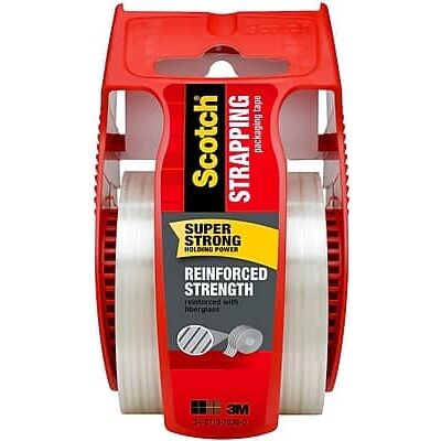 Scotch - Heavy Duty Strapping Tape, 1.88" x 10 yds., 1.5" Core - Clear Scotch - Heavy Duty Strapping Tape, 1.88" x 10 yds., 1.5" Core - Clear