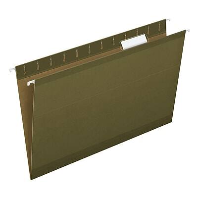 Pendaflex - Reinforced Hanging File Folders, 1/5-Cut Tab, Legal Size, Standard 25/Box - Green Pendaflex - Reinforced Hanging File Folders, 1/5-Cut Tab, Legal Size, Standard 25/Box - Green