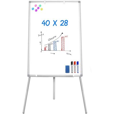 maxtek - Bulletin Boards Portable Dry Erase 40 x 28 Tripod Height Adjustable, Flipchart Stand Whiteboards & Presentation Supplies - White maxtek - Bulletin Boards Portable Dry Erase 40 x 28 Tripod Height Adjustable, Flipchart Stand Whiteboards & Presentation Supplies - White