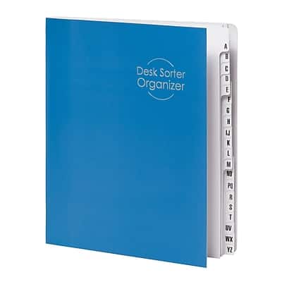 Smead - Desk File/Sorter, Alphabetic , 20 Dividers, Letter Size - Blue Smead - Desk File/Sorter, Alphabetic , 20 Dividers, Letter Size - Blue
