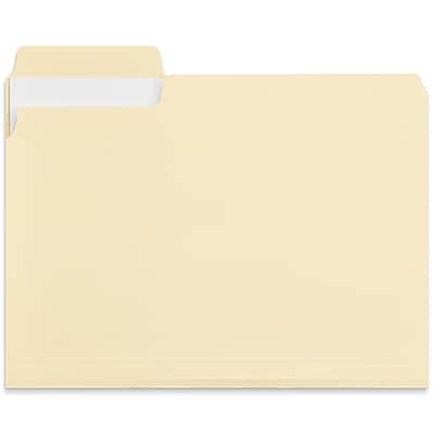 Staples - Heavy Duty File Folder, 1/3-Cut Tab, Letter Size, 50/Box - Manila Staples - Heavy Duty File Folder, 1/3-Cut Tab, Letter Size, 50/Box - Manila