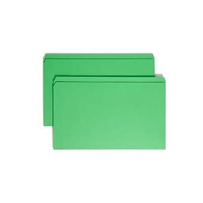 Smead - File Folder, Reinforced Straight-Cut Tab, Legal Size, 100/Box - Green Smead - File Folder, Reinforced Straight-Cut Tab, Legal Size, 100/Box - Green
