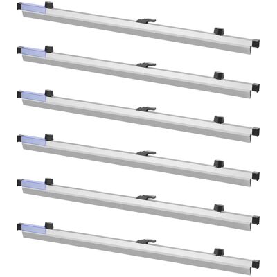 VEVOR - Blueprint Clamps, 30 Inches, Blueprint Hanging Clips Binding Strips, Aluminum Construction, Large Document Storage - Silver VEVOR - Blueprint Clamps, 30 Inches, Blueprint Hanging Clips Binding Strips, Aluminum Construction, Large Document Storage - Silver